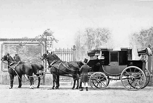 a mail coach from 1865 