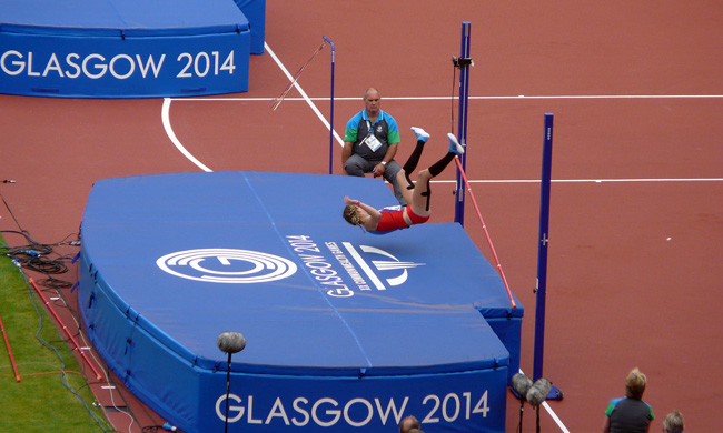 high jump event at Glasgow Commonwealth Games 2014