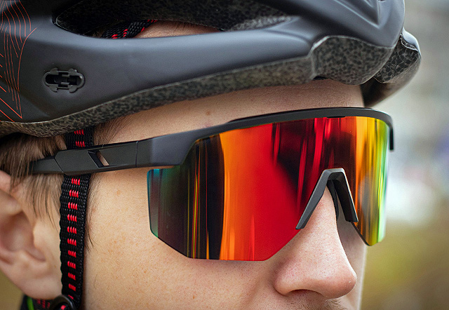 cyclist wearing sunglasses