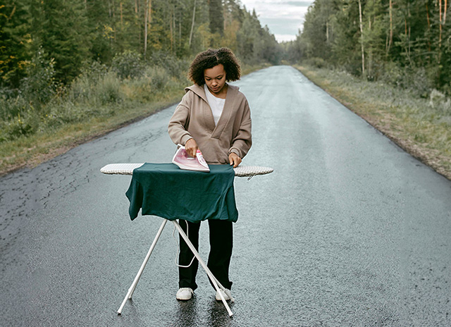 extreme mid-road ironing