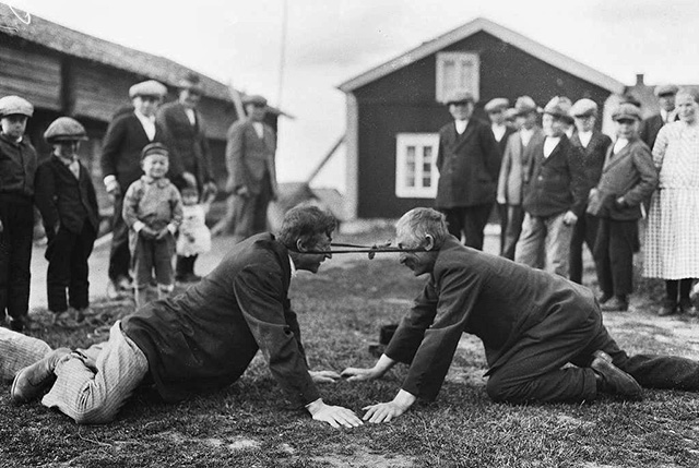 A traditional sport being played in Finland 1928